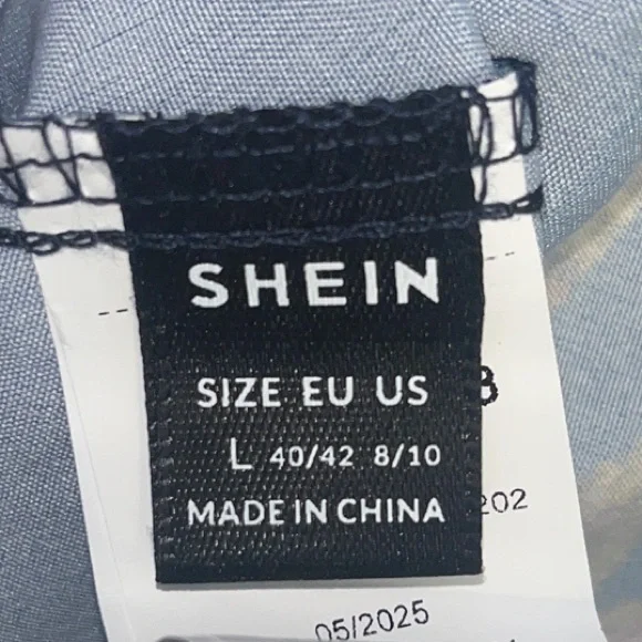 Bohemian Spaghetti Strap Maxi Dress SHEIN Sz LG 8/10 , Flowy Adjustable Straps - Picture 9 of 11